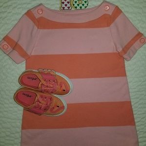 Dress and matching flamingo shoes